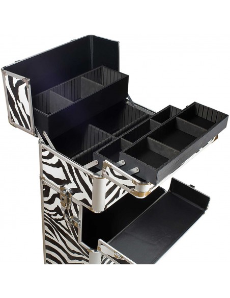 TROLLEY MAQUIAGEM 3 EM 1 ZEBRA MALAS E TROLLEYS