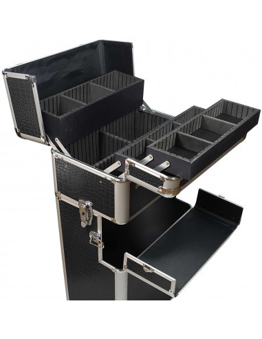 TROLLEY PARA MANICURE E PEDICURE PRETA MALAS E TROLLEYS