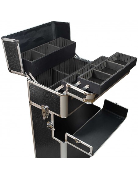 TROLLEY PARA MANICURE E PEDICURE PRETA MALAS E TROLLEYS