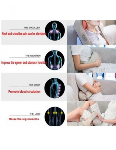 MASSAGEADOR DE PESCOÇO SHIATSU INFRAVERMELHOS APARELHOS DE MASSAGEM