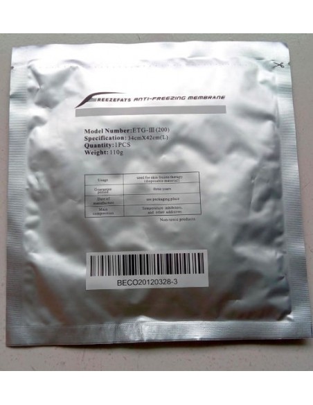 MEMBRANA ANTICONGELANTE CRIOLIPOLISE 34X42CM MAQUINAS DE CRIOLIPÓLISE
