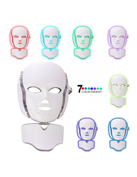 MASCARA DE LEDS FOTOTERAPIA ROSTO E PESCOÇO APARELHOS DE FOTOTERAPIA