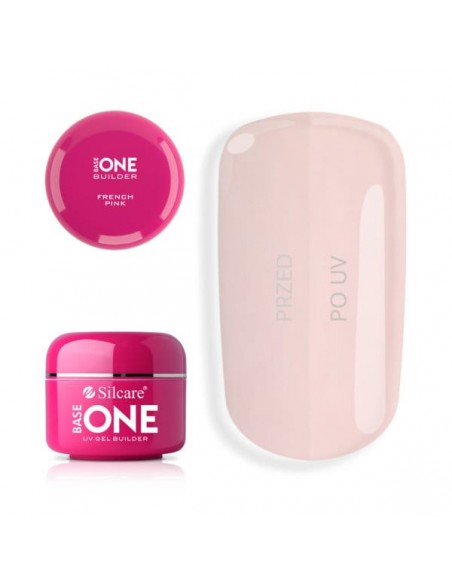 100g GEL BASE ONE ROSA LEITOSO SILCARE GEL UV CONSTRUTOR SILCARE