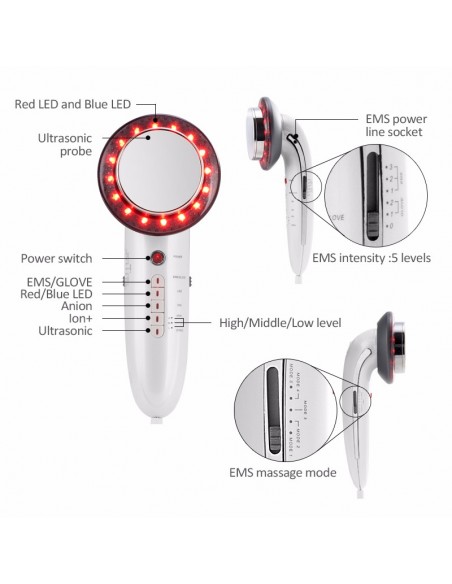 MAQUINA CAVITAÇÃO PORTATIL 6 EM 1 MAQUINAS DE CAVITAÇÃO
