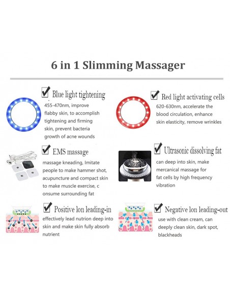 MAQUINA CAVITAÇÃO PORTATIL 6 EM 1 MAQUINAS DE CAVITAÇÃO