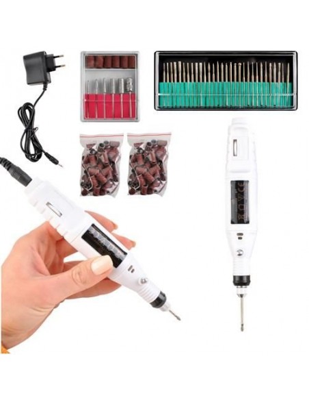 BROCA CANETA PARA UNHAS 20.000RPM + ACESSÓRIOS BROCAS PARA UNHAS