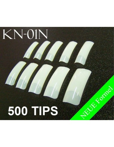 500 TIPS COR NATURAL 10 TAMANHOS TOP QUALIDADE TIPS E COLA