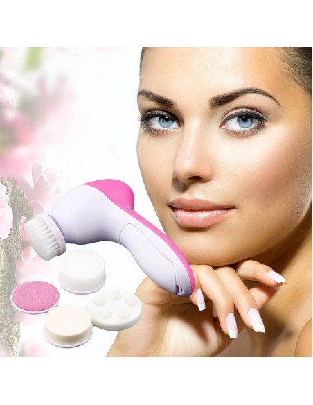 Massagador de Limpeza Facial + Esfoliador 5 em 1 TRATAMENTOS DE ROSTO