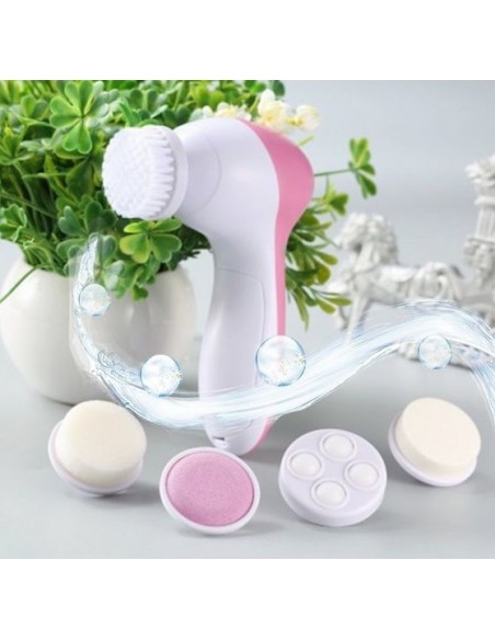 Massagador de Limpeza Facial + Esfoliador 5 em 1 TRATAMENTOS DE ROSTO