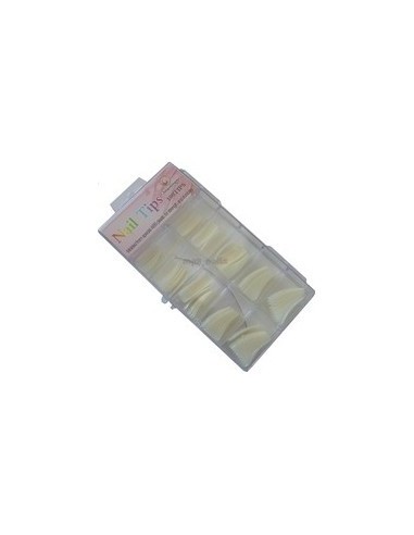 100 TIPS COR NATURAL 10 X 10 TAMANHOS TIPS E COLA