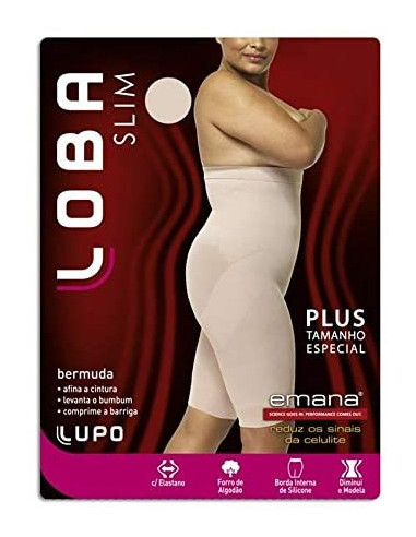 BERMUDA SLIM LUPO PLUS SIZE EMANA 5698 VESTUARIO DE DESPORTO