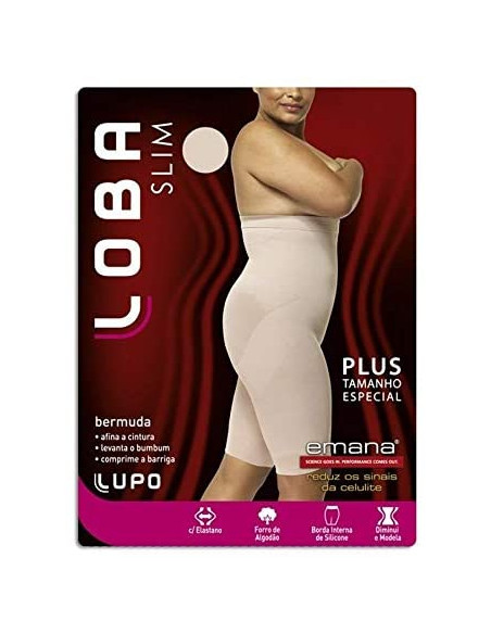 BERMUDA SLIM LUPO PLUS SIZE EMANA 5698 VESTUARIO DE DESPORTO