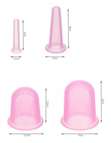 SET 4 COPOS SILICONE VÁCUO + MASSAGEADOR APARELHOS DE MASSAGEM