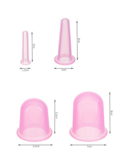SET 4 COPOS SILICONE VÁCUO + MASSAGEADOR APARELHOS DE MASSAGEM