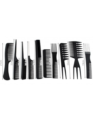 CONJUNTO DE 10 PENTES PARA CABELO SECADORES E PRANCHAS