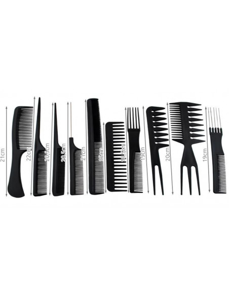 CONJUNTO DE 10 PENTES PARA CABELO SECADORES E PRANCHAS