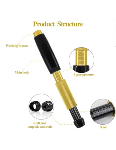 HYALURON PEN 2 EM 1 COM 3 NIVEIS PRESSÃO HYALURON PEN