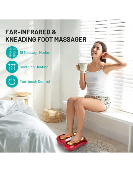 MASSAJADOR DE PÉS SHIATSU INFRAVERMELHO APARELHOS MASSAGEM
