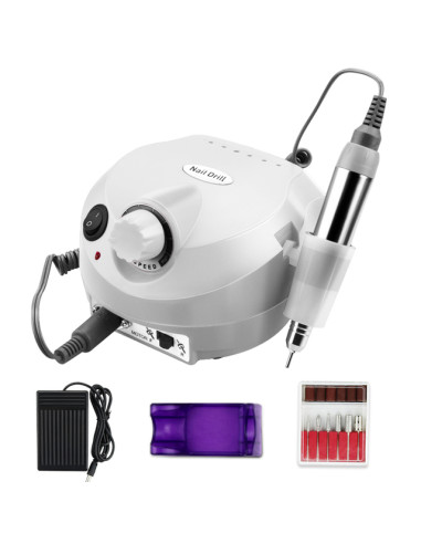 BROCA UNHAS DE GEL COM PEDAL 35.000 RPM + OFERTAS BROCAS PARA UNHAS