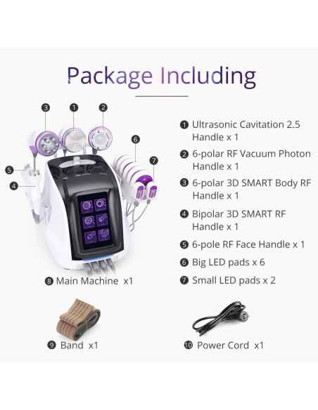 MAQUINA CAVITAÇÃO RADIOFREQUENCIA 6 EM 1 LIPO LASER MAQUINAS DE CAVITAÇÃO