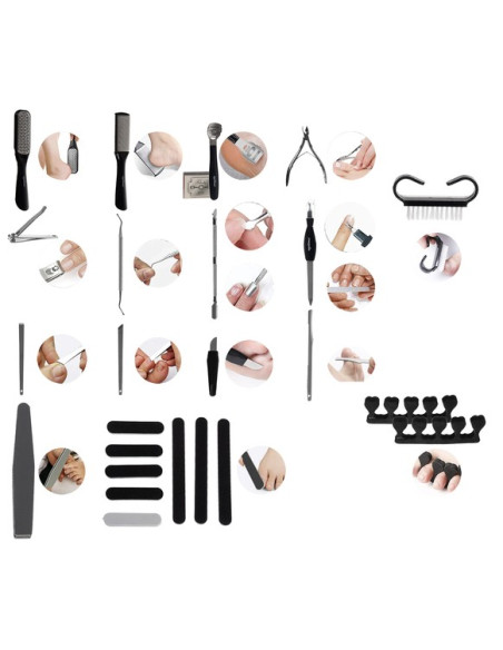 CONJUNTO MANICURE E PEDICURE 31 PEÇAS MANICURE E PEDICURE