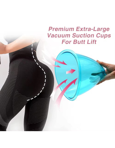 COPOS XL DE 21CM PUMP UP PARA GLÚTEOS MAQUINAS DE VÁCUOTERAPIA