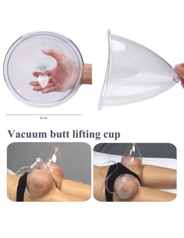 COPOS XL DE 21CM PUMP UP PARA GLÚTEOS MAQUINAS DE VÁCUOTERAPIA