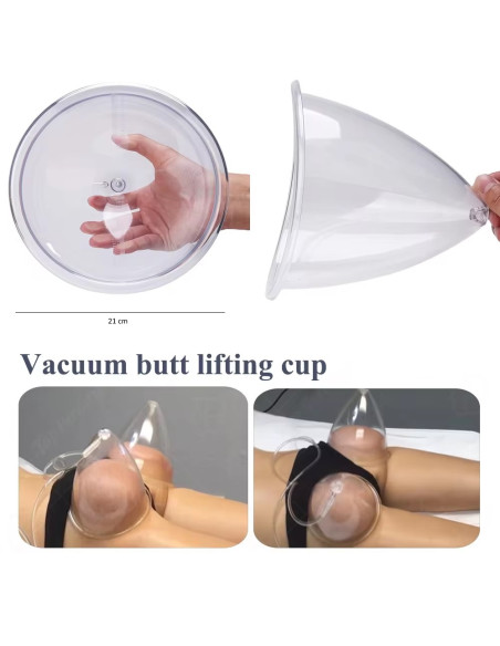 COPOS XL DE 21CM PUMP UP PARA GLÚTEOS MAQUINAS DE VÁCUOTERAPIA