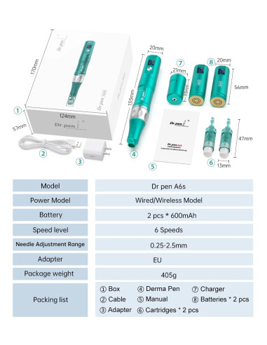 DR PEN ULTIMA A6S DERMAPEN MICRONEEDLING APARELHOS MICROAGULHAMENTO