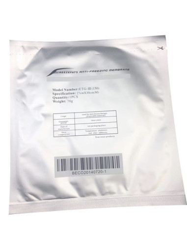 MEMBRANA ANTICONGELANTE CRIOLIPÓLISE 30X27CM MAQUINAS DE CRIOLIPÓLISE