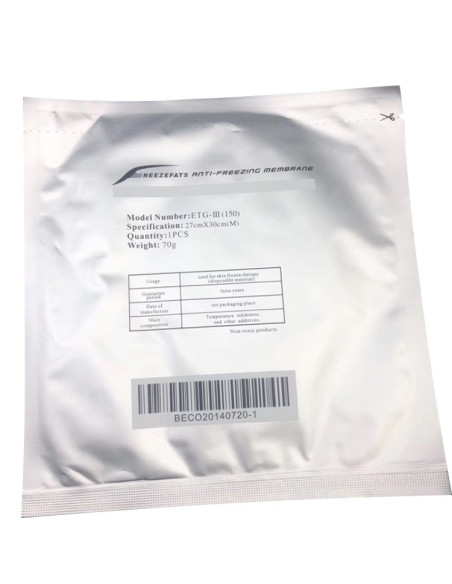 MEMBRANA ANTICONGELANTE CRIOLIPÓLISE 30X27CM MAQUINAS DE CRIOLIPÓLISE