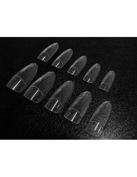 100 TIPS COR TRANSPARENTE OVAL 10 TAMANHOS TOP QUALIDADE TIPS E COLA