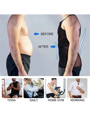 CAMISOLA MODELADORA REDUTORA PARA HOMEM