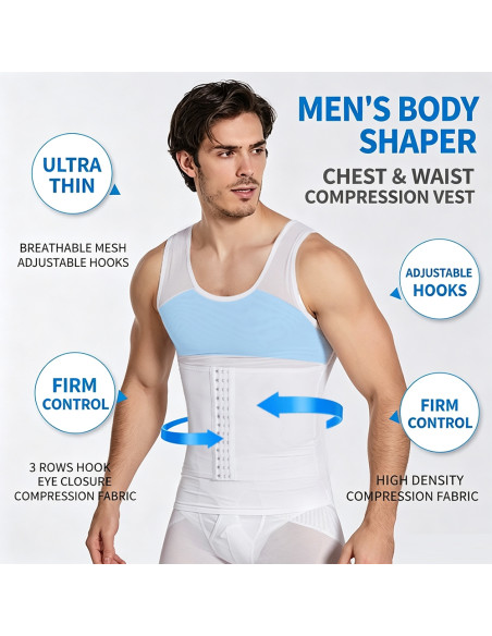 CAMISOLA COM CINTA REDUTORA ABDOMINAL MASCULINA